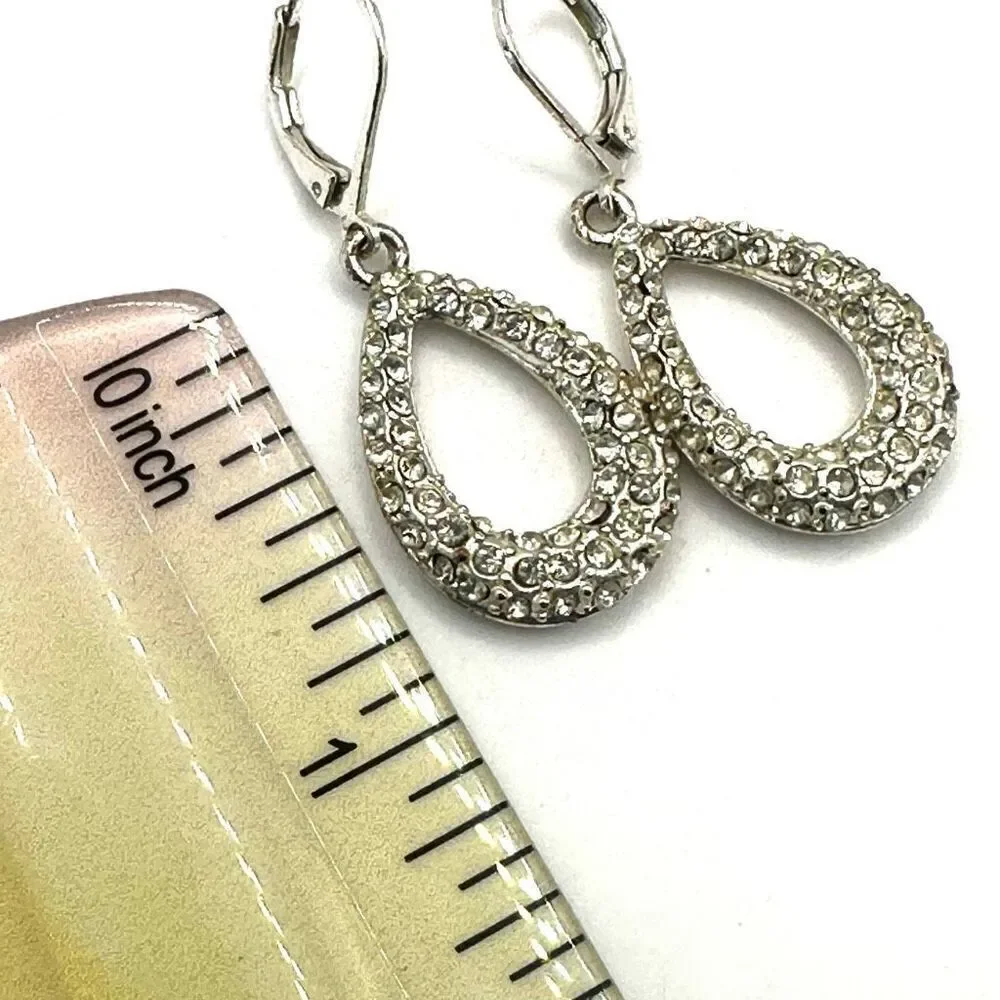 Kenneth Cole rhinestone teardrop earrings